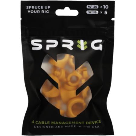 Sprig Orange Value Pack 10X 1/4”-20 Sprigs + 5X 3/8”-16 Big Sprigs