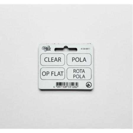 Forty One Thirty General Tags Clear Pola Op Flat Rota Pola w/ Velcro White/Black