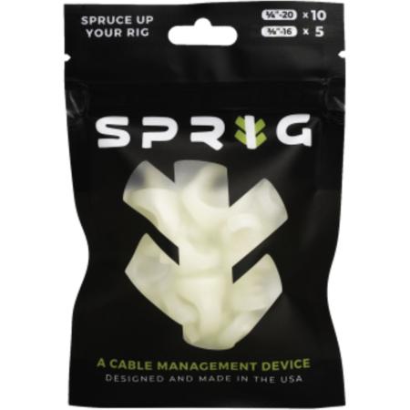 Sprig Glow In The Dark Value Pack 10X 1/4”-20 Sprigs + 5X 3/8”-16 Big Sprigs
