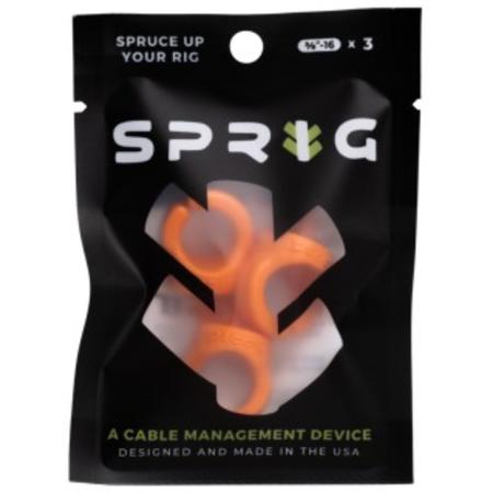Sprig Orange 3/8”-16 3-pack