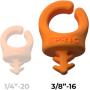 Sprig Orange 3/8”-16 3-pack
