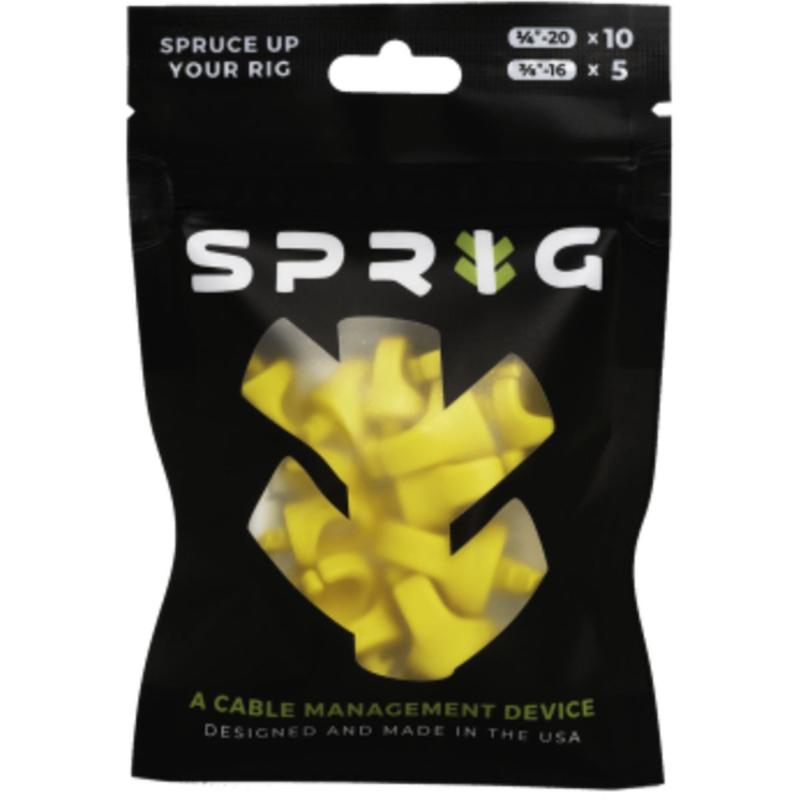 Sprig Yellow Value Pack 10X 1/4”-20 Sprigs + 5X 3/8”-16 Big Sprigs