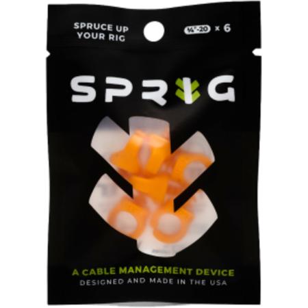 Sprig Orange 1/4”-20 6-pack
