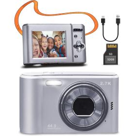 Pora&amp;Co Digital Camera - Inclusief 32 GB Memory Card - Silver