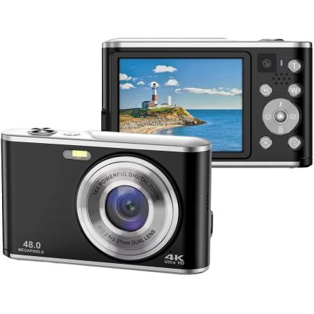 Pora&amp;Co Digital Camera 4K - Inclusief Memory Card - Black