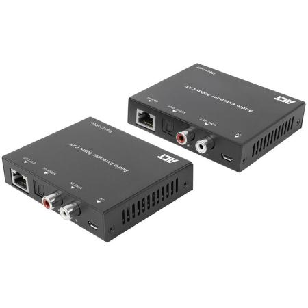ACT Digital Or Analog Audio Extender Set Over CAT5e/6 w/ Dac Up To 300 Meters