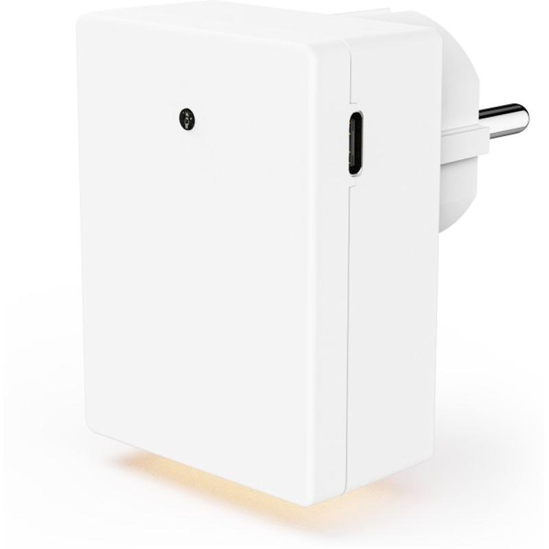 Hama LED-Nachtlicht V Stopcontact 1X USB-A 1X USB-C Twilight Sensor Warm White
