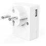 Hama LED-Nachtlicht V Stopcontact 1X USB-A 1X USB-C Twilight Sensor Warm White