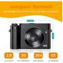 Pora&amp;Co Compacte 5K Digital Camera - Inclusief 32GB SD-Kaart - Black