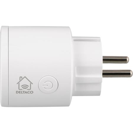 Deltaco Smart Home Single Smart Powerplug Switch WiFi 1XCEE 7/3 10A 2400W Timer
