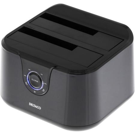 Deltaco Docking Station For HDD/SSD Cloning Function 2x2.5/3.5 inch SATA USB 3.0