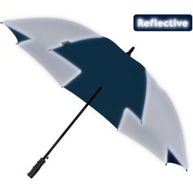 Falcone Reflecterende Umbrella Automatic Windproof 120 cm Marine Blue / Silver