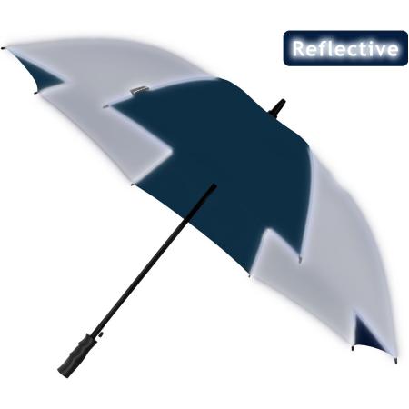 Falcone Reflecterende Umbrella Automatic Windproof 120 cm Marine Blue / Silver