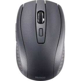 Deltaco Stille Wireless Reismuis w/ 6 Buttons 2.4 GHz 1600 DPI - Black