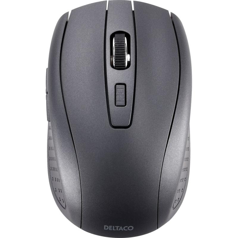 Deltaco Stille Wireless Reismuis w/ 6 Buttons 2.4 GHz 1600 DPI - Black