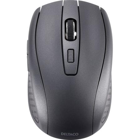 Deltaco Stille Wireless Reismuis w/ 6 Buttons 2.4 GHz 1600 DPI - Black