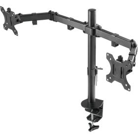 Deltaco Gaming Dual Monitor Desk Mount 13-32inch Screens VESA 75x75/100x100 Bk