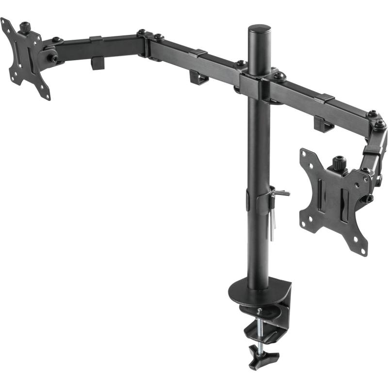 Deltaco Gaming Dual Monitor Desk Mount 13-32inch Screens VESA 75x75/100x100 Bk