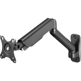 Deltaco Office Display Wall Arm Gas Spring Tilt Swivel Pivot 17 32inch VESA Bk