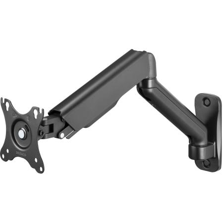 Deltaco Office Display Wall Arm Gas Spring Tilt Swivel Pivot 17 32inch VESA Bk