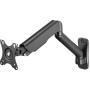 Deltaco Office Display Wall Arm Gas Spring Tilt Swivel Pivot 17 32inch VESA Bk