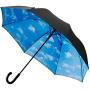 Falcone Golf Umbrella - Automatic - 120 cm - Blue Lucht Wolkendessin - Black