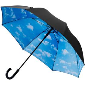 Falcone Golf Umbrella - Automatic - 120 cm - Blue Lucht Wolkendessin - Black