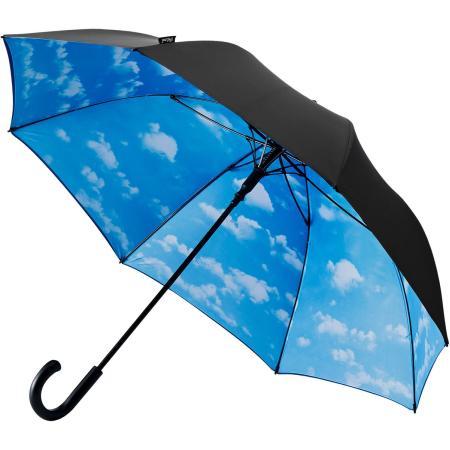 Falcone Golf Umbrella - Automatic - 120 cm - Blue Lucht Wolkendessin - Black
