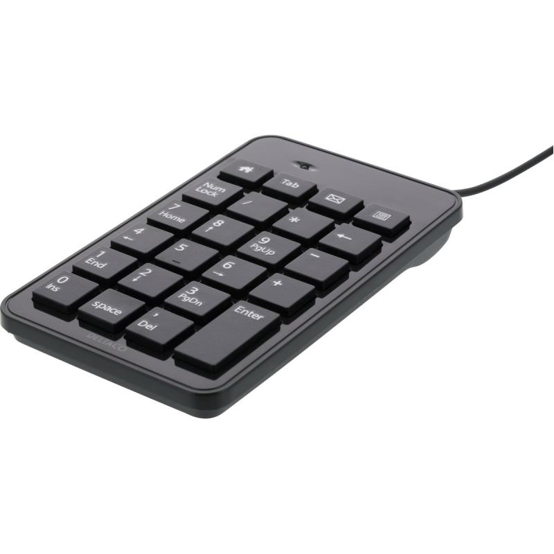 Deltaco Wired Numpad 23 Keys 4 Media Keys USB - Black