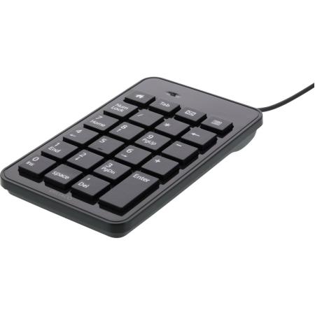 Deltaco Wired Numpad 23 Keys 4 Media Keys USB - Black