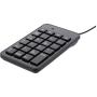 Deltaco Wired Numpad 23 Keys 4 Media Keys USB - Black
