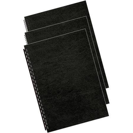 Fellowes Gekleurde Dekbladen Leatherlook FSC A4 - Black (25 PCs)