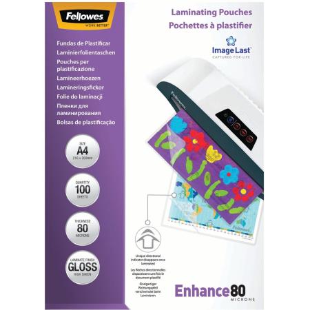 Fellowes Il Laminating Pouches A4 80 Micron (100 PCs)