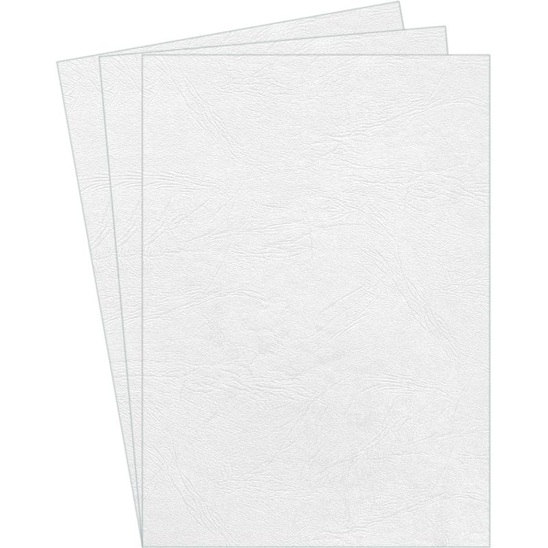 Fellowes Gekleurde Dekbladen Leatherlook FSC A4 - White (25 PCs)