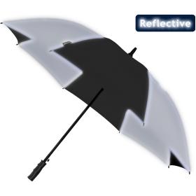 Falcone Reflecterende Umbrella - Automatic - Windproof - 120 cm - Black / Silver