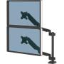 Fellowes Platinum Series Double Vertical Monitorarm - Black
