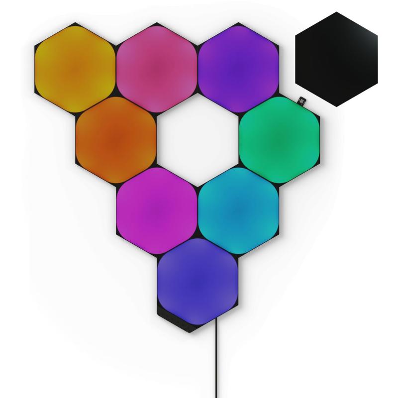 Nanoleaf Shapes Black Hexagons Starter Kit (9 Pack)
