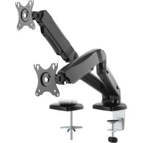 Deltaco Full Motion Dual Desk Mount 17-32 inch Up To 18 KG Tilt Rotate VESA - BL
