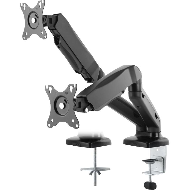 Deltaco Full Motion Dual Desk Mount 17-32 inch Up To 18 KG Tilt Rotate VESA - BL