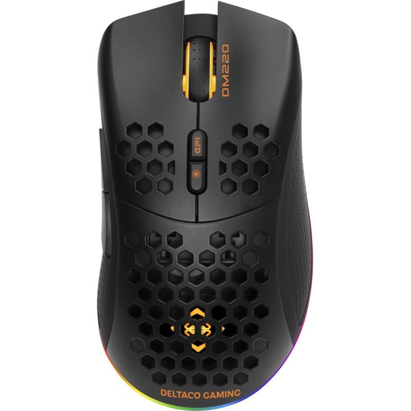 Deltaco Gaming DM220 Wireless Lightweight Gaming Mouse RGB 2.4 GHz USB Receiver