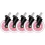 Deltaco Gaming GAM-157-P 3 inch Wheels For Game/Deskchair Universal Set Van 5 Ps