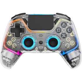 Deltaco Gaming GAM-169-T Transparant PS4 Controller RGB L...