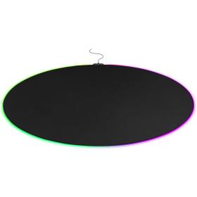 Deltaco Gaming DFP430 Round RGB Floormat For Gamingchair - 110cm - Black