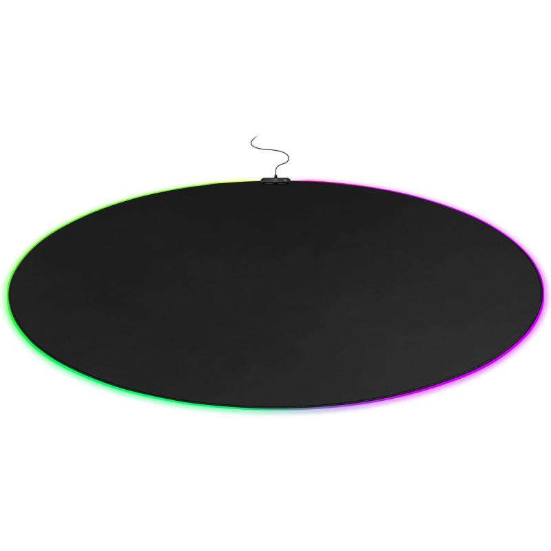 Deltaco Gaming DFP430 Round RGB Floormat For Gamingchair - 110cm - Black