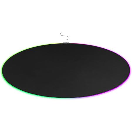 Deltaco Gaming DFP430 Round RGB Floormat For Gamingchair - 110cm - Black