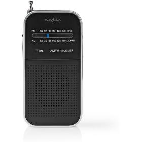 Nedis FM-Radio | Portable Model | FM | Black-White Scherm | Aluminium / Black