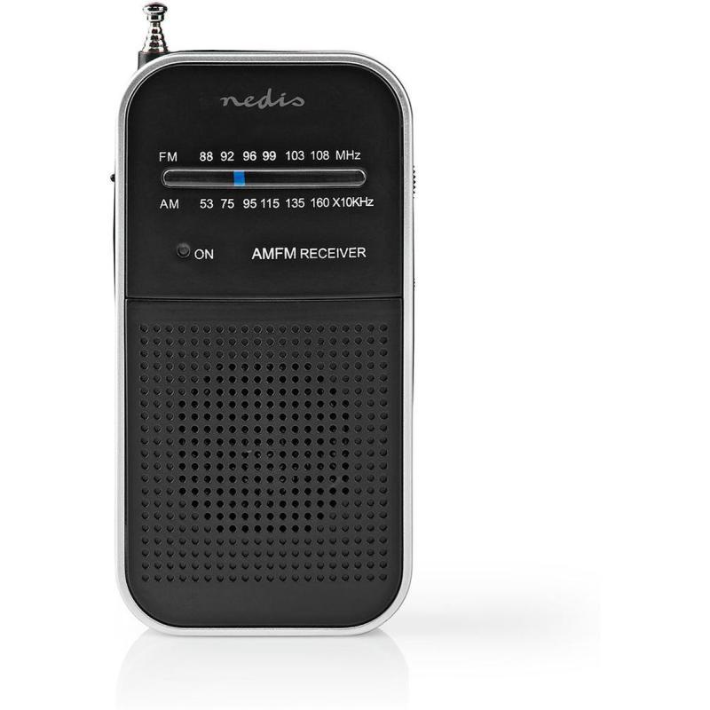 Nedis FM-Radio | Portable Model | FM | Black-White Scherm | Aluminium / Black