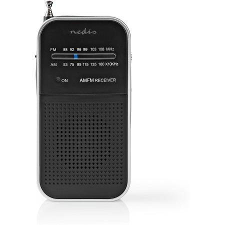 Nedis FM-Radio | Portable Model | FM | Black-White Scherm | Aluminium / Black