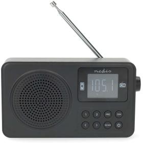 Nedis FM-Radio | Portable Model | FM | Black-White Scherm | Black