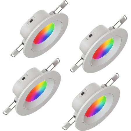 Nanoleaf Essentials Smart Downlight EU - 550LM 3&amp;#039; (76mm) 6W 4-pack WiFi - White